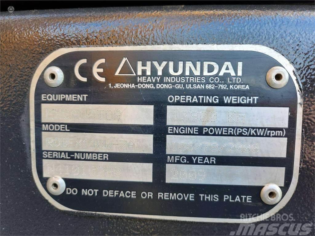 Hyundai Robex 140W-7A ROTOTILTAS + KAU Gravemaskiner på larvebånd