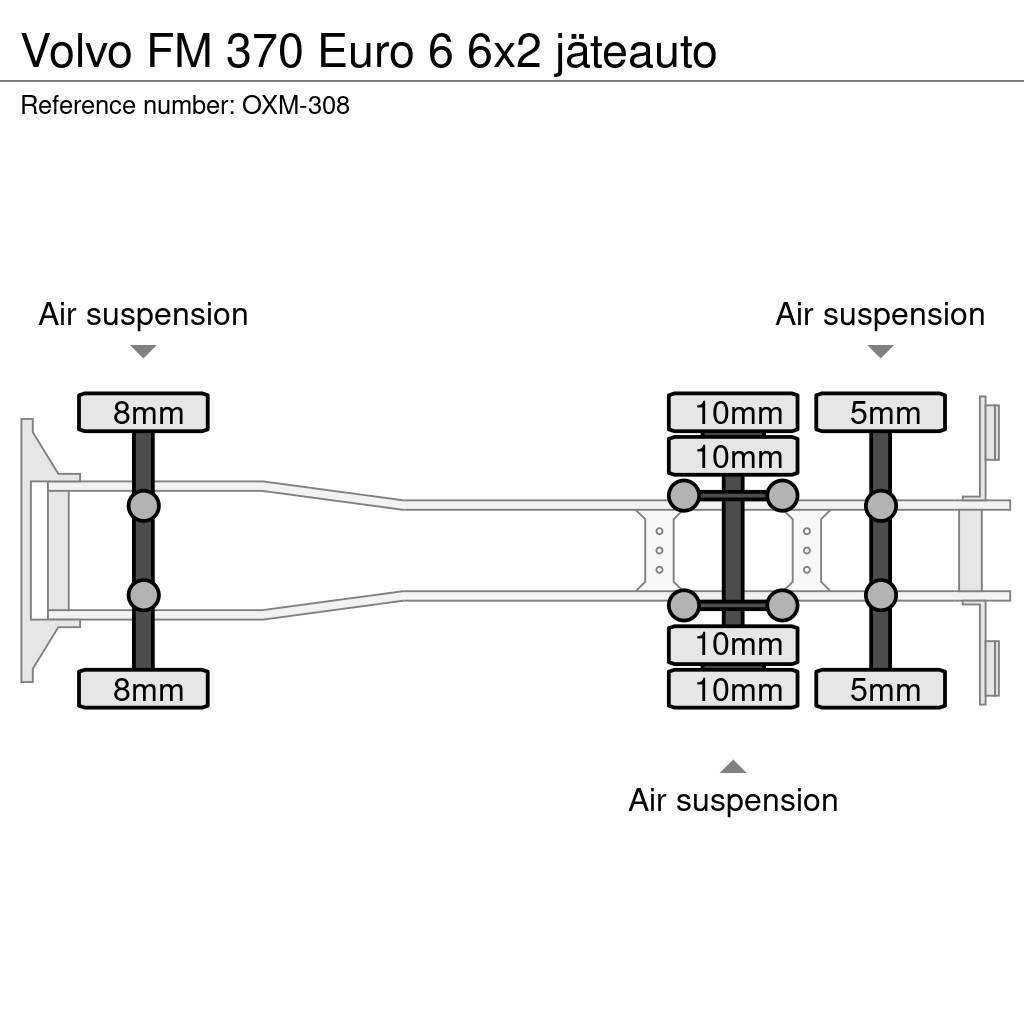 Volvo FM 370 Euro 6 6x2 jäteauto Renovationslastbiler