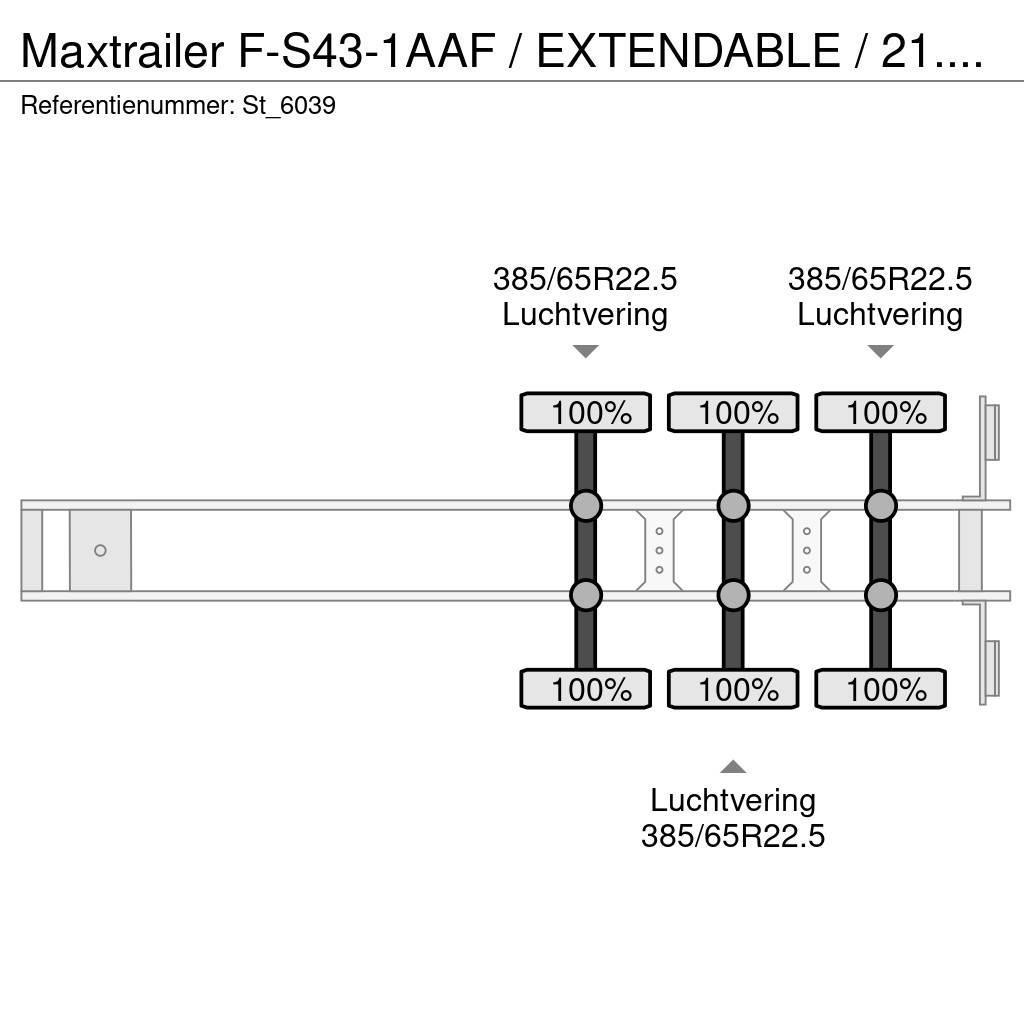 MAX Trailer F-S43-1AAF / EXTENDABLE / 21.10 mtr / TE KOOP - TE Andre Semi-trailere