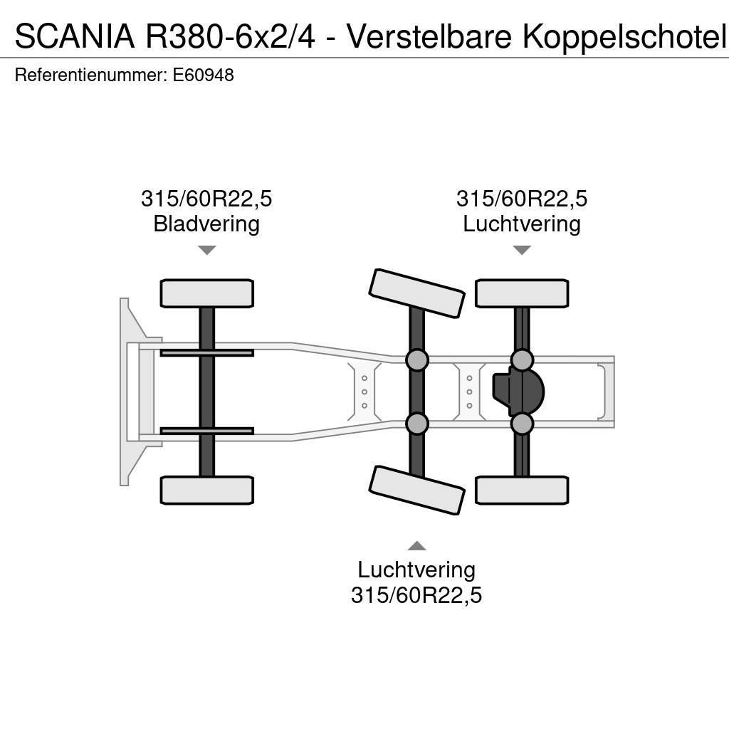 Scania R380-6x2/4 - Verstelbare Koppelschotel Trækkere