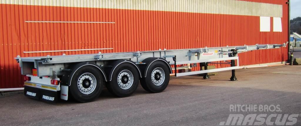 Fruehauf Containerchassi 34 ton 20' mitt + 30 mitt 40 conta Semi-trailer med containerramme