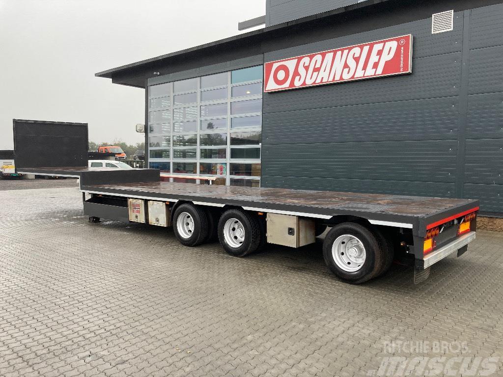 Istrail 3 akslet Jumbo Semi-trailer med lad/flatbed
