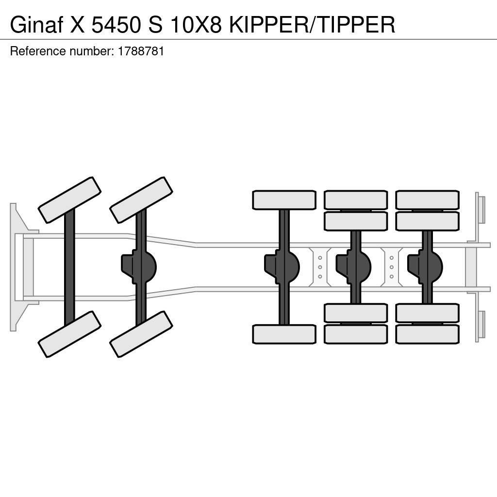 Ginaf X 5450 S 10X8 KIPPER/TIPPER Lastbiler med tip
