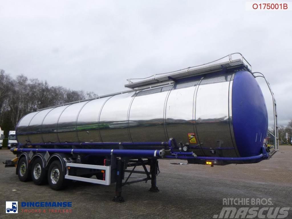 EKW Heavy oil tank inox 32.6 m3 / 1 comp Semi-trailer med Tank
