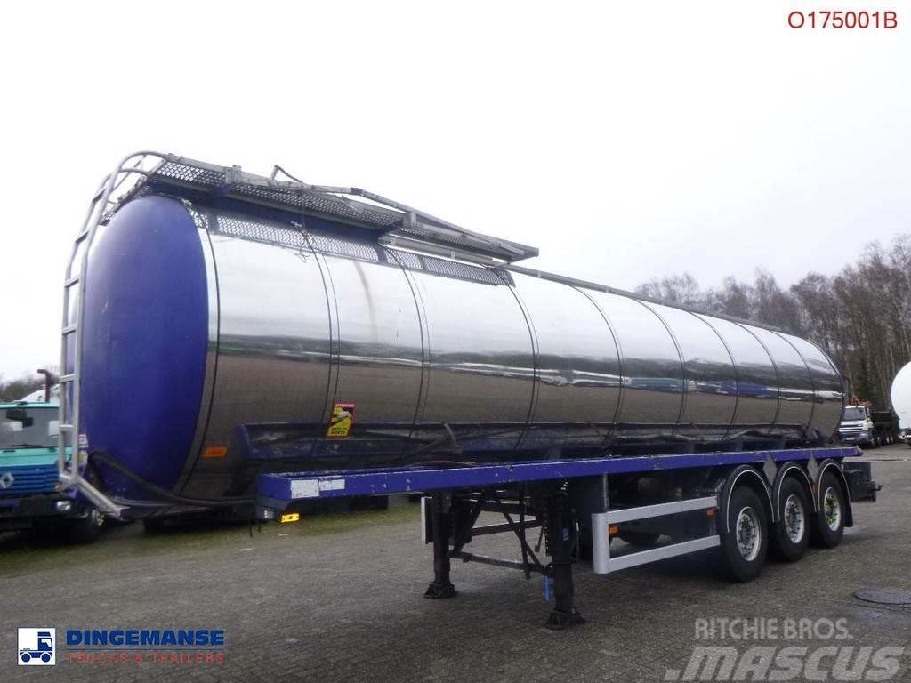 EKW Heavy oil tank inox 32.6 m3 / 1 comp Semi-trailer med Tank