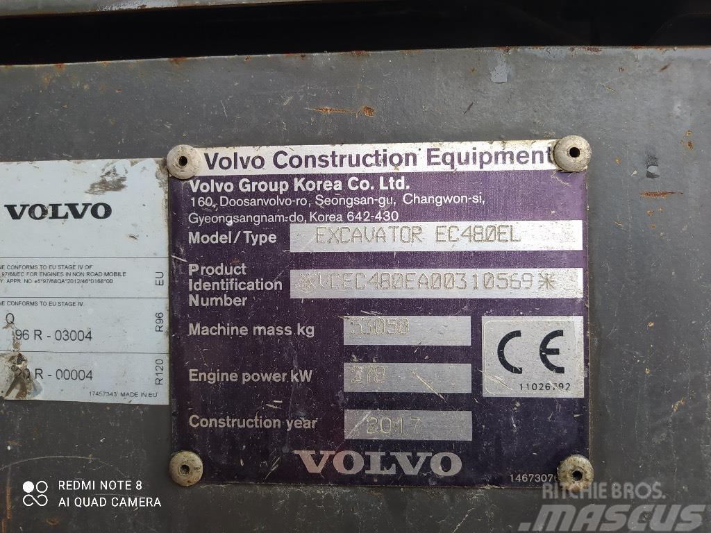 Volvo EC 480 E L ME Gravemaskiner på larvebånd