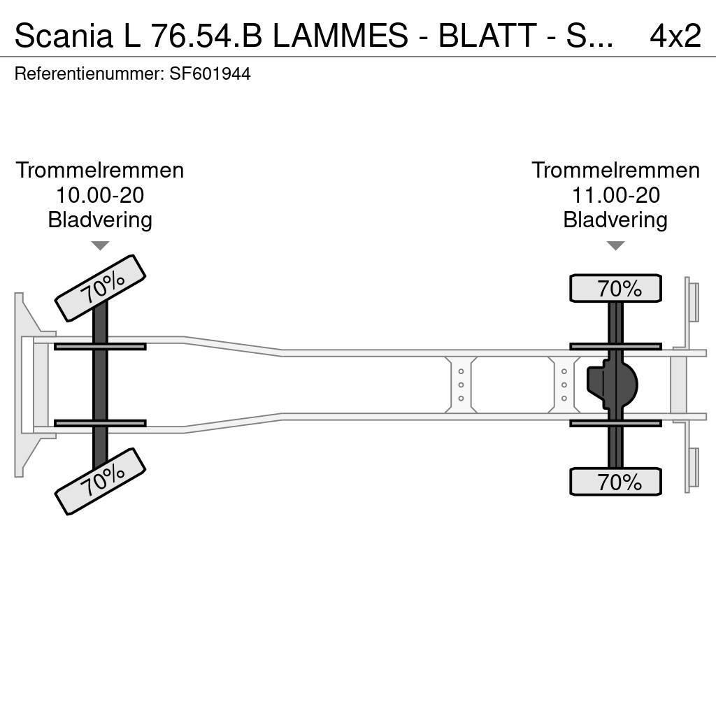 Scania L 76.54.B LAMMES - BLATT - SPRING Lastbil med lad/Flatbed