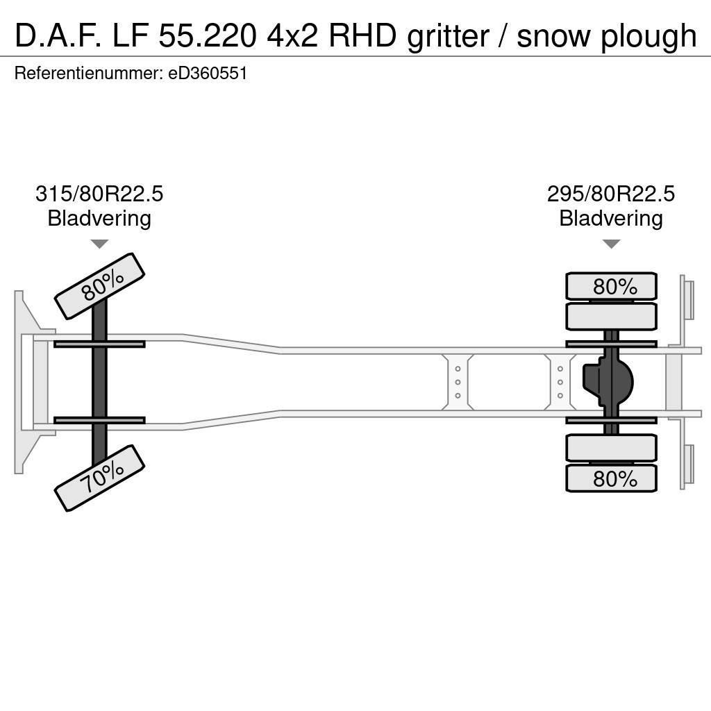 DAF LF 55.220 4x2 RHD gritter / snow plough Slamsuger