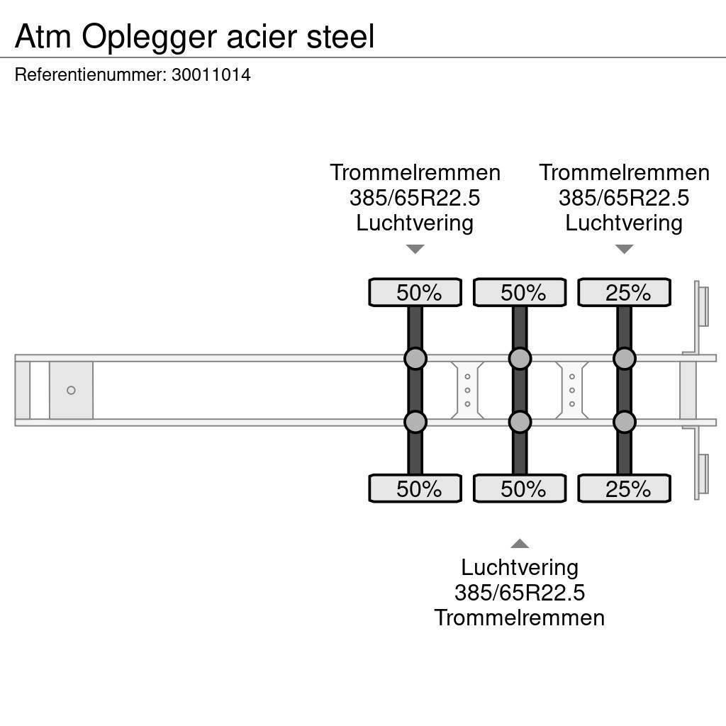 ATM Oplegger acier steel Semi-trailer med tip
