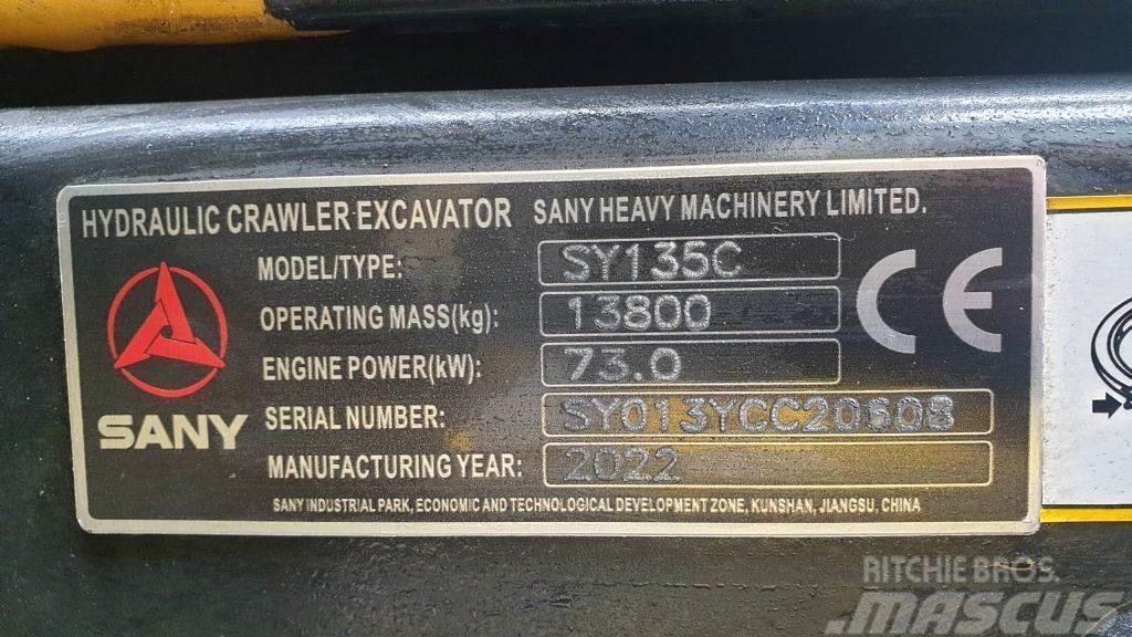 Sany SY135C Gravemaskiner på larvebånd