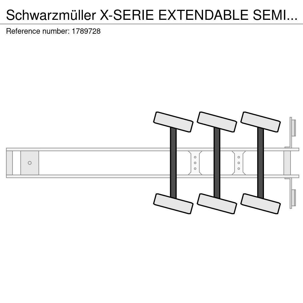 Schwarzmüller X-SERIE EXTENDABLE SEMI LOWLOADER/DIEPLADER/TIEFLA Semi-trailer blokvogn