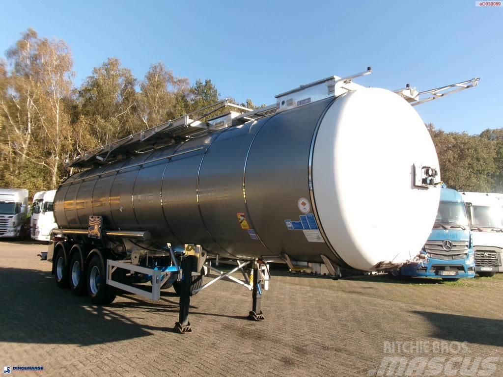 Feldbinder Chemical tank inox 37.5 m3 / 1 comp Semi-trailer med Tank
