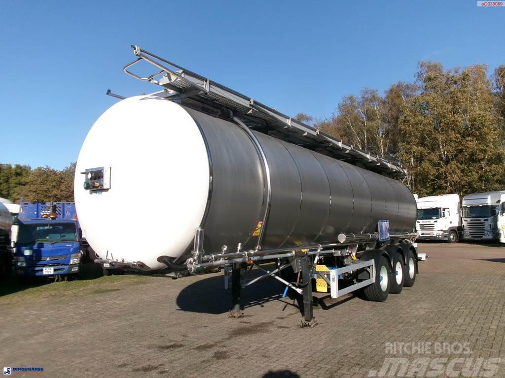 Feldbinder Chemical tank inox 37.5 m3 / 1 comp Semi-trailer med Tank