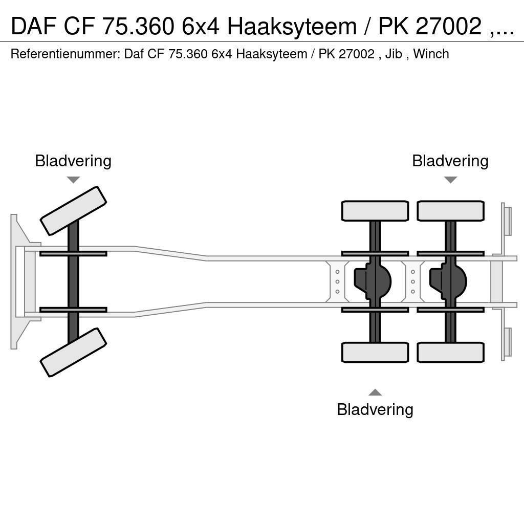 DAF CF 75.360 6x4 Haaksyteem / PK 27002 , Jib , Winch Kroghejs