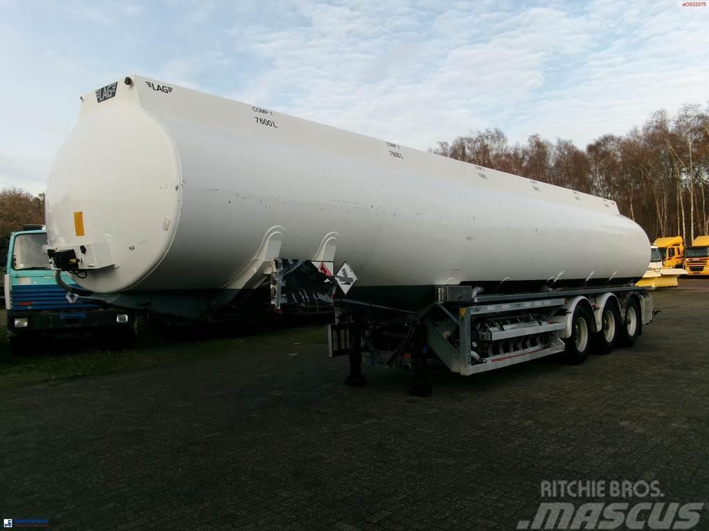 LAG Fuel tank alu 45.2 m3 / 6 comp + pump Semi-trailer med Tank