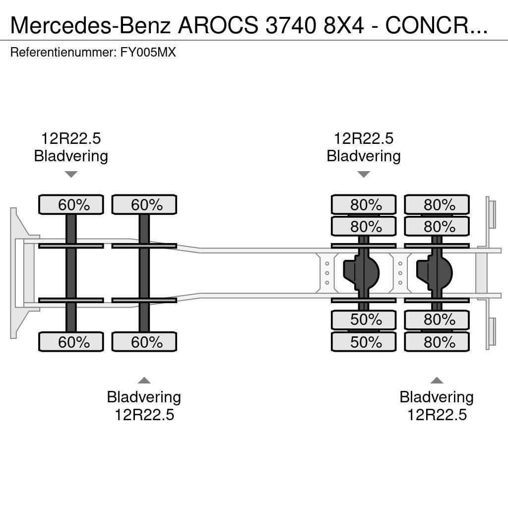 Mercedes-Benz AROCS 3740 8X4 - CONCRETE MIXER 9 M3 EKIPMAN Betonbiler