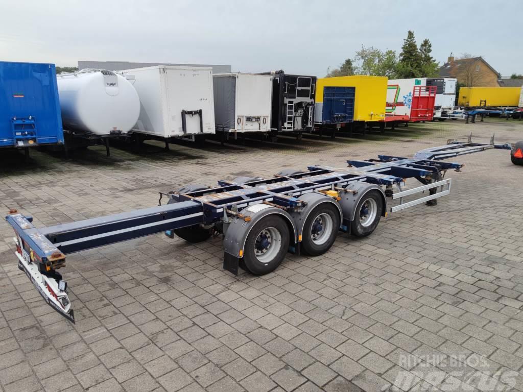 D-tec PORTMASTER VCC-01 3-Axles BPW - Drumbrakes - Lift- Semi-trailer med containerramme