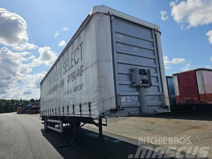Fruehauf ONCRK 22-110A 1 AXLE STEERING CURTAINSIDER TRAILER Semi-trailer med Gardinsider