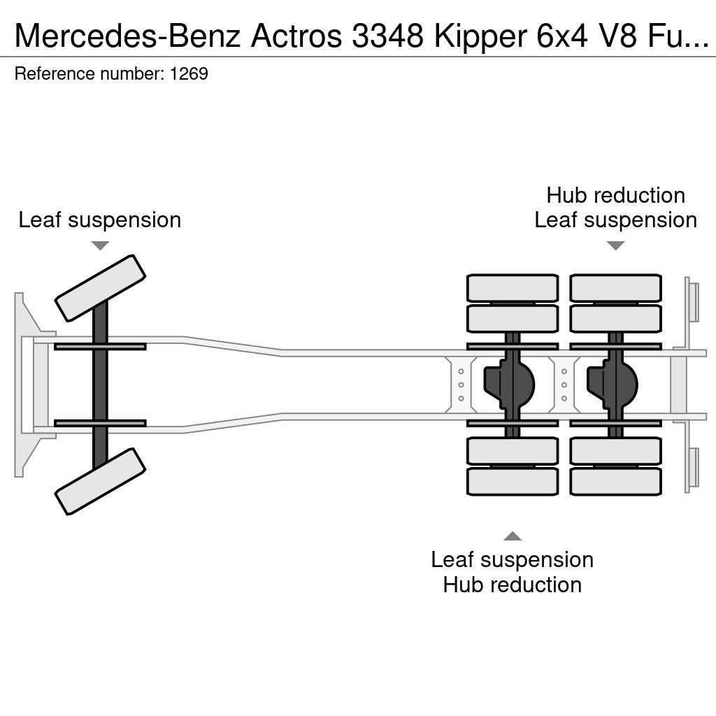 Mercedes-Benz Actros 3348 Kipper 6x4 V8 Full Steel Suspension EP Lastbiler med tip