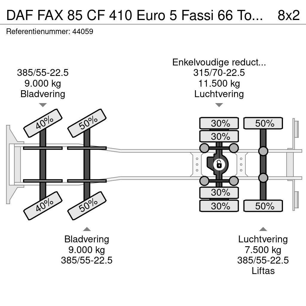 DAF FAX 85 CF 410 Euro 5 Fassi 66 Tonmeter laadkraan Kraner til alt terræn