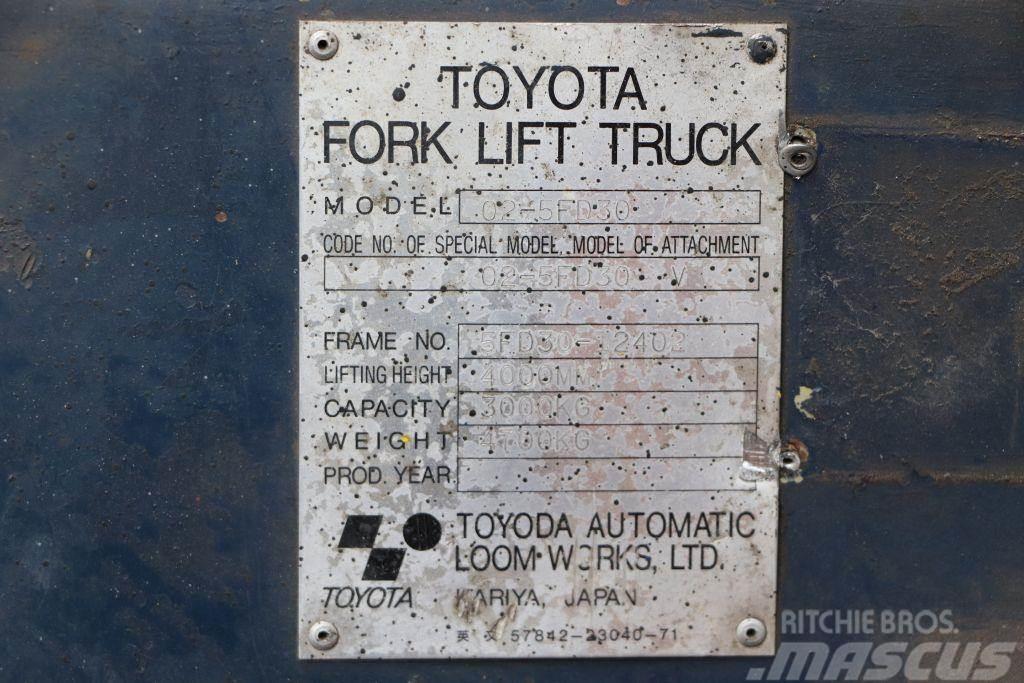 Toyota 02-5FD30 Diesel gaffeltrucks