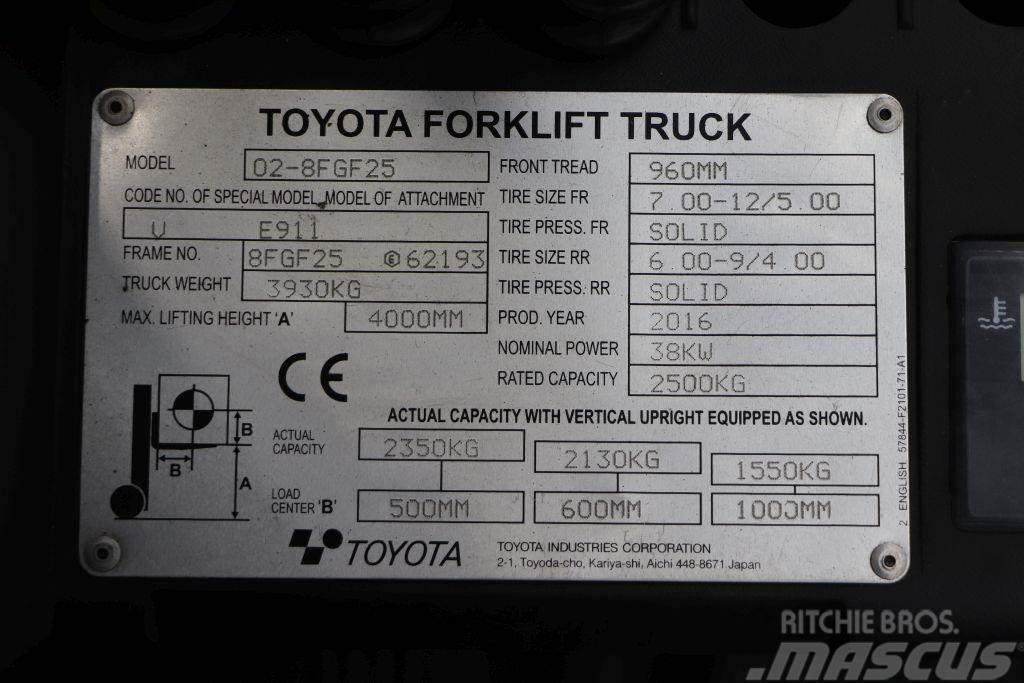 Toyota 02-8FGF25 LPG gaffeltrucks