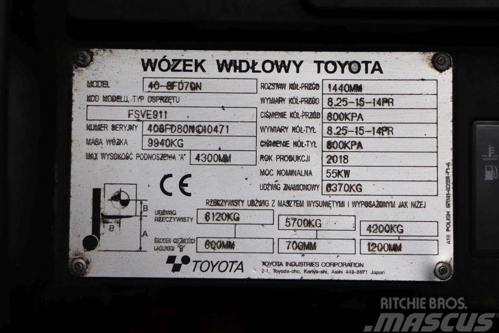 Toyota 40-8FD70N Diesel gaffeltrucks