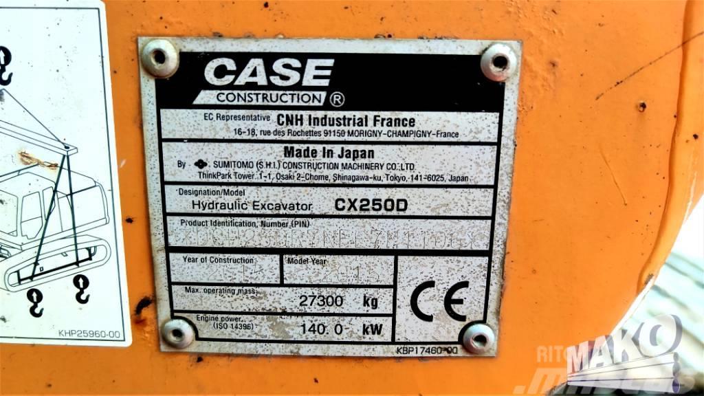 CASE CX 250 D Gravemaskiner på larvebånd