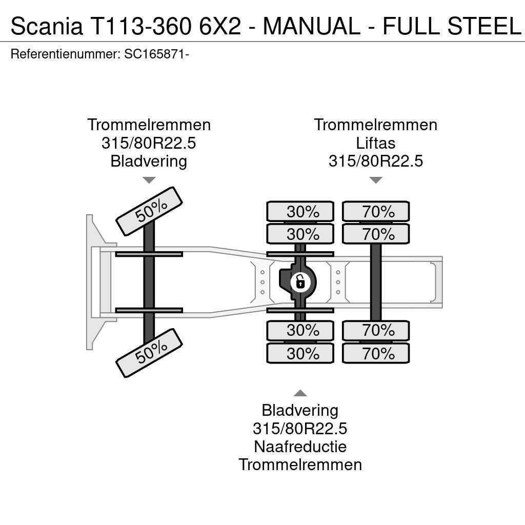 Scania T113-360 6X2 - MANUAL - FULL STEEL Trækkere