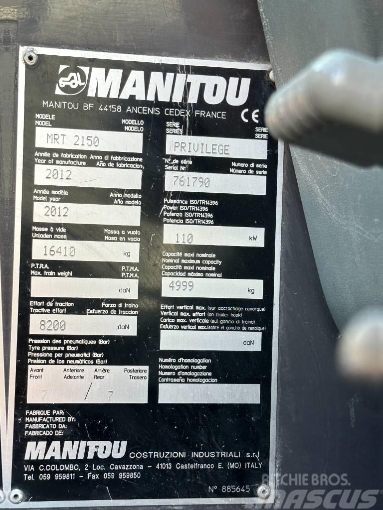 Manitou MRT 2150 Privilege Telescopic.hr Teleskoplæssere