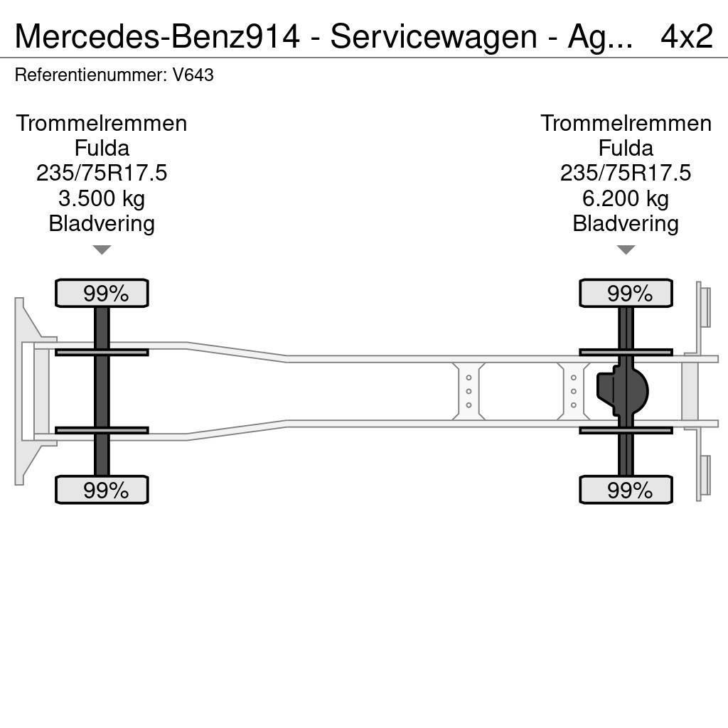 Mercedes-Benz 914 - Servicewagen - Agregaat 440 uur - 31.565km - Brandbiler