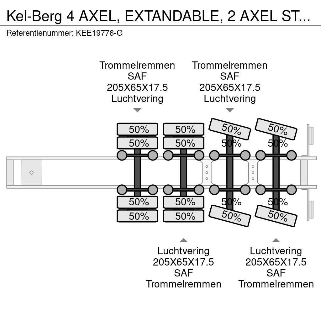 Kel-Berg 4 AXEL, EXTANDABLE, 2 AXEL STEERING Semi-trailer blokvogn