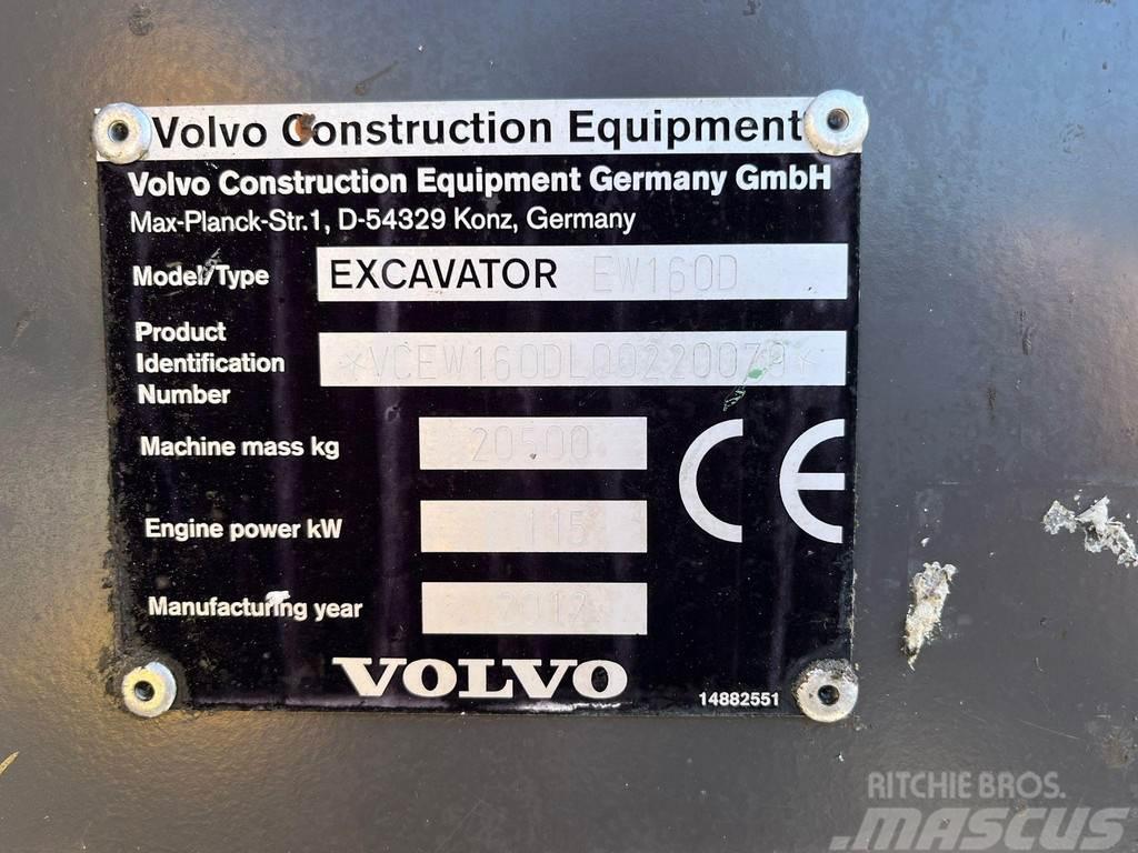 Volvo EW 160 D AC / CENTRAL LUBRICATION Gravemaskiner på hjul