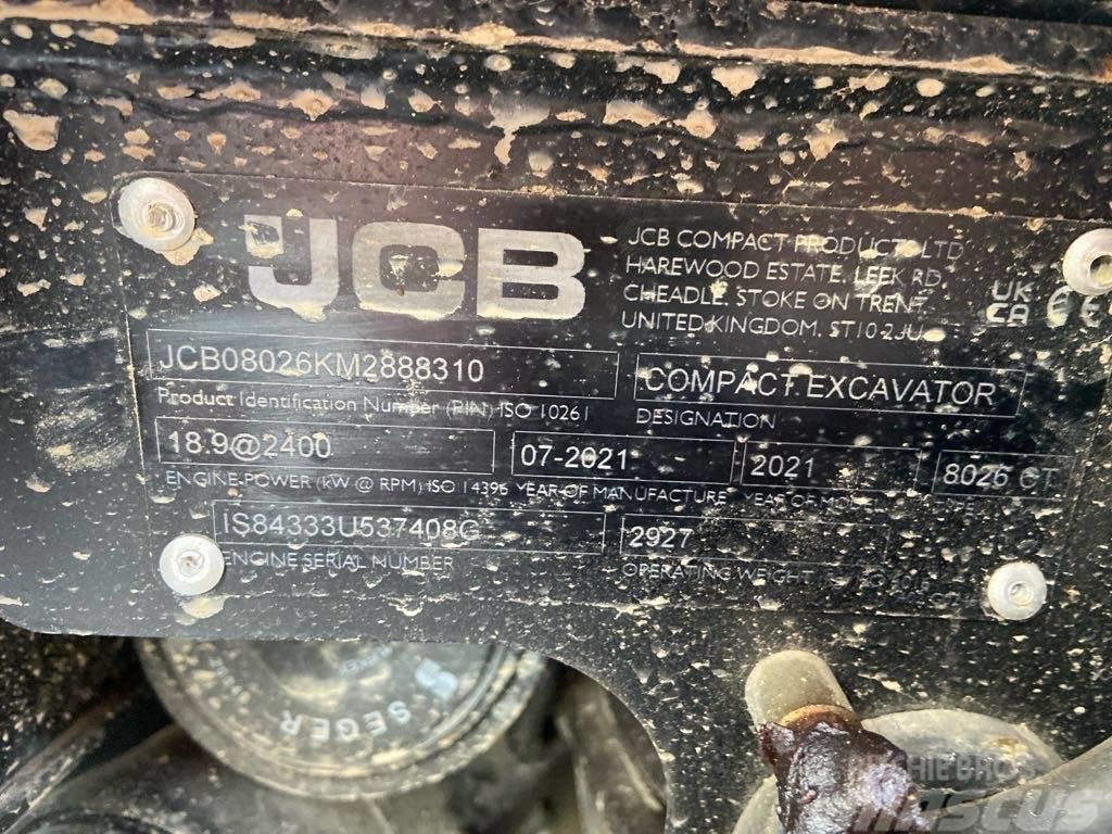 JCB 8026CTS Gravemaskiner på larvebånd