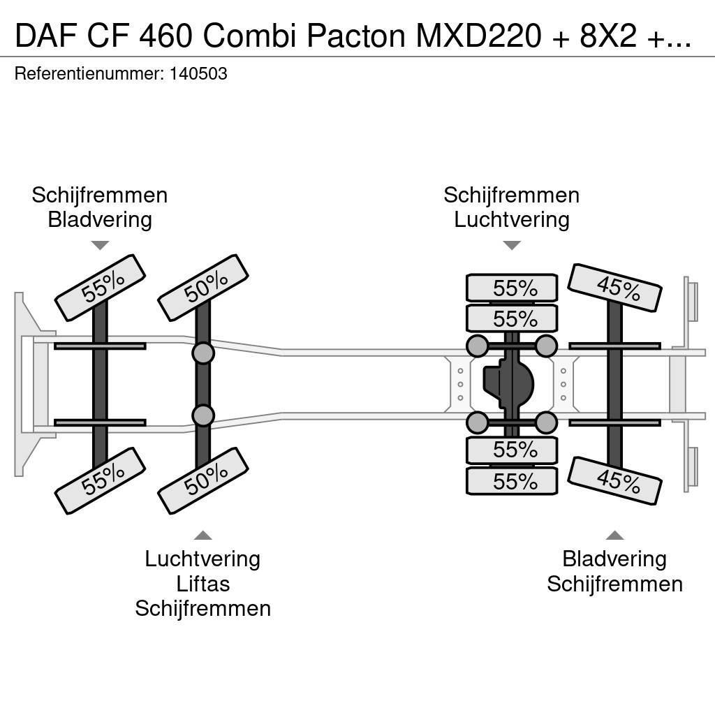 DAF CF 460 Combi Pacton MXD220 + 8X2 + Manual + Euro 6 Kraner til alt terræn