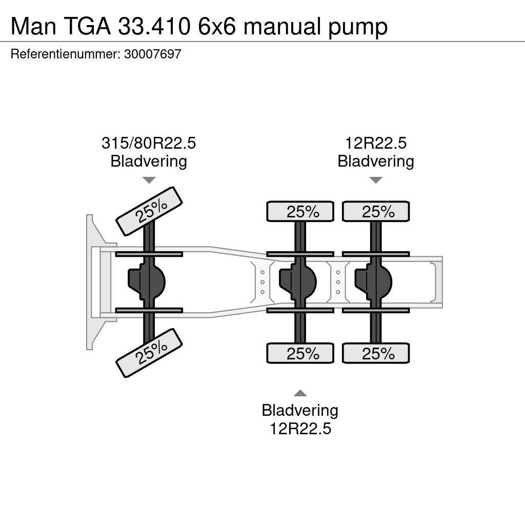MAN TGA 33.410 6x6 manual pump Trækkere