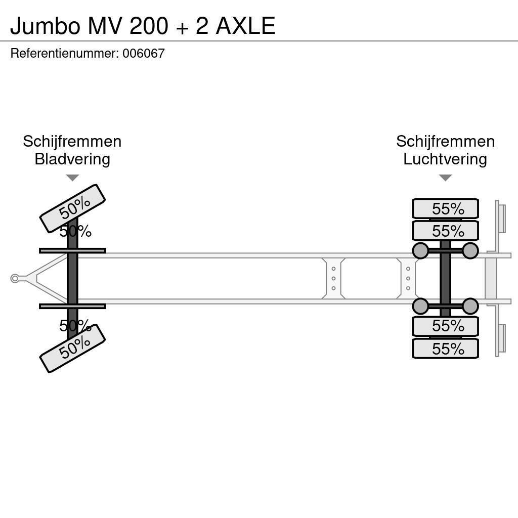 Jumbo MV 200 + 2 AXLE Gardinanhænger