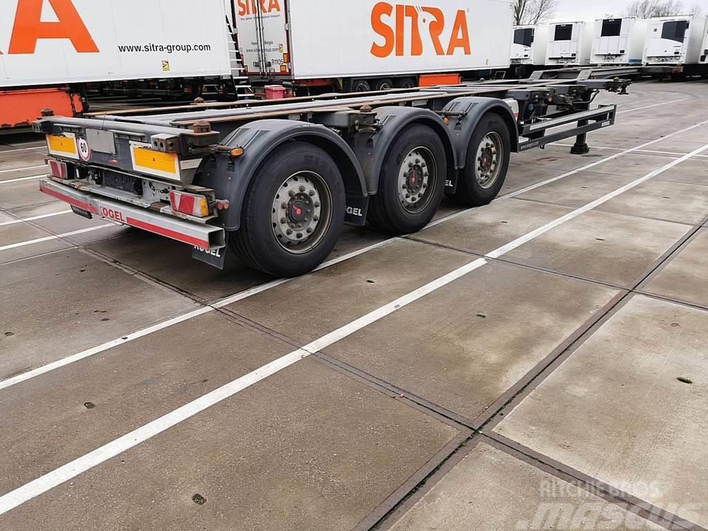 Kögel S24-2 MULTI saf axles lift axle Semi-trailer med containerramme