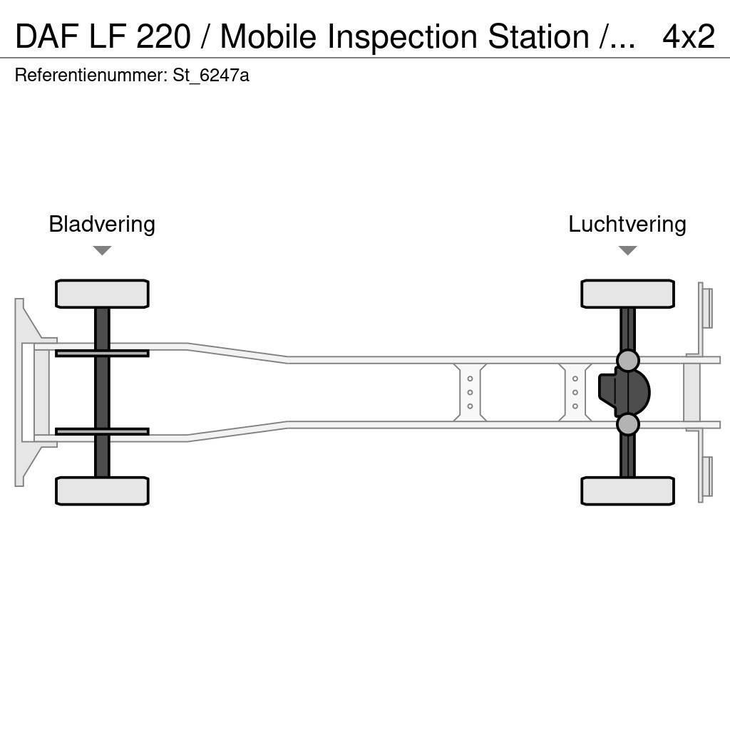 DAF LF 220 / Mobile Inspection Station / APK / TUV / M Lastbil med lad/Flatbed