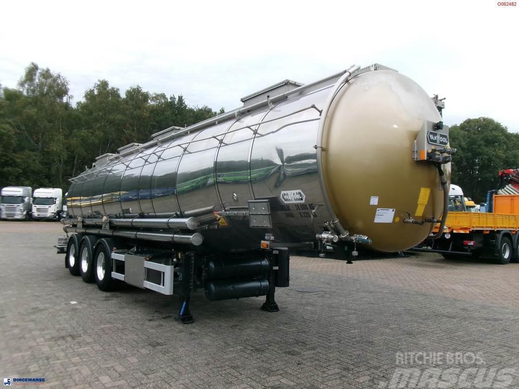 Van Hool Chemical tank inox 33 m3 / 3 comp / ADR 30-03-2024 Semi-trailer med Tank