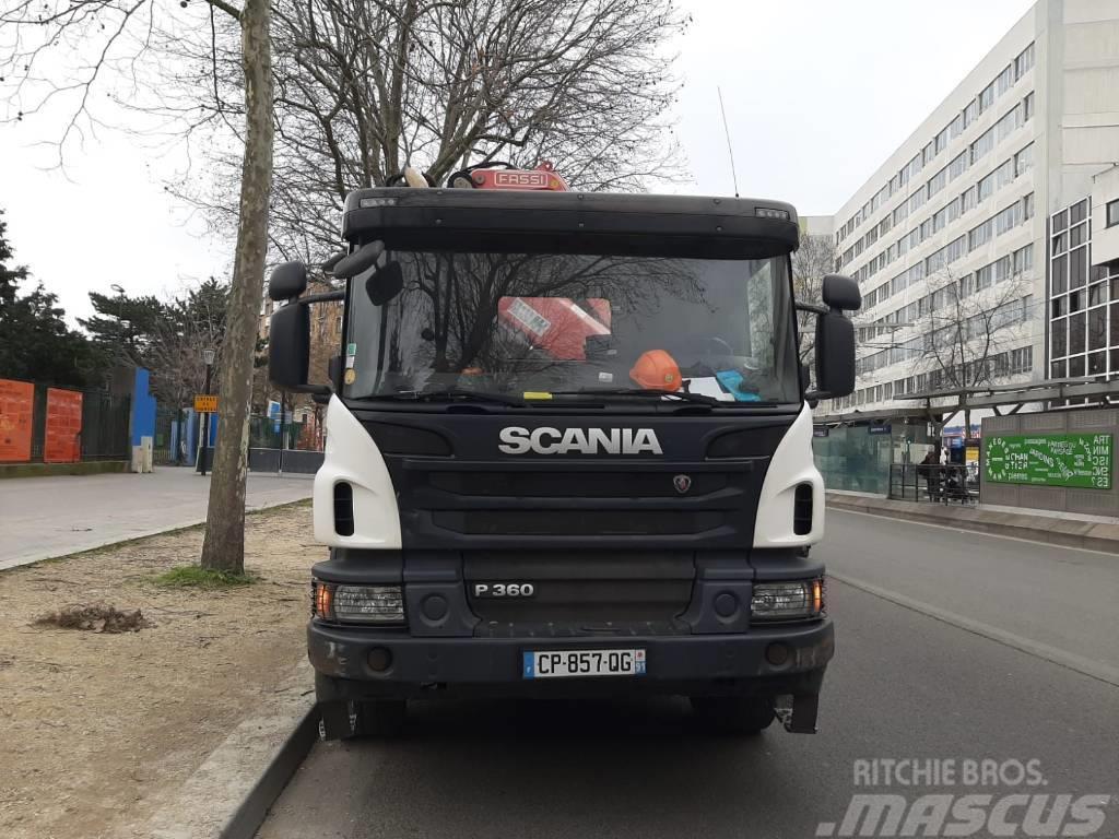 Camion porteur Scania P360 35TM Euro 5 Lastbil med kran