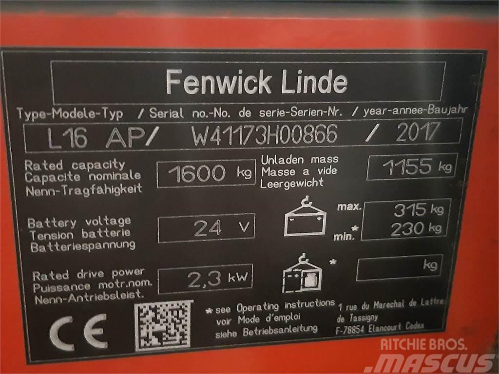 Fenwick L16AP Gaffelstabler med gående fører