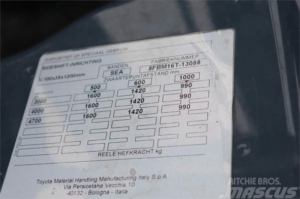 Toyota 8FBM16T  Valid inspection, *Guarantee! Electric, 5 Diesel gaffeltrucks