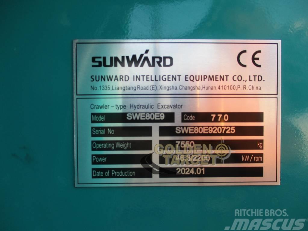 Sunward SWE80E9 Mini Hydraulic Excavator Minigravemaskiner