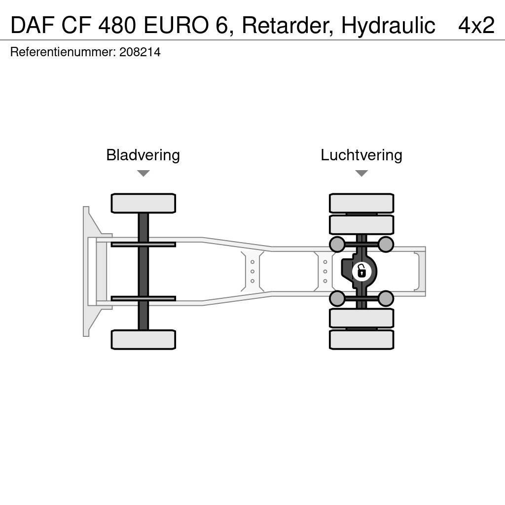 DAF CF 480 EURO 6, Retarder, Hydraulic Trækkere