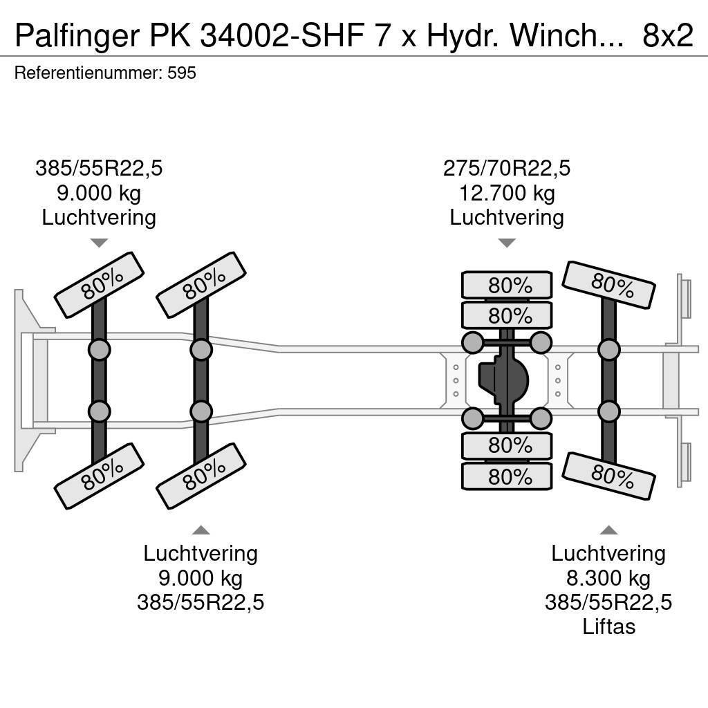 Palfinger PK 34002-SHF  7 x Hydr.  Winch  Scania R580 8x2  E Kraner til alt terræn