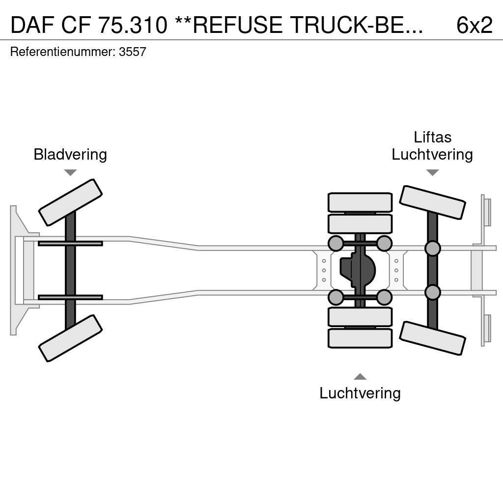 DAF CF 75.310 **REFUSE TRUCK-BENNE ORDURE-EURO 4** Renovationslastbiler