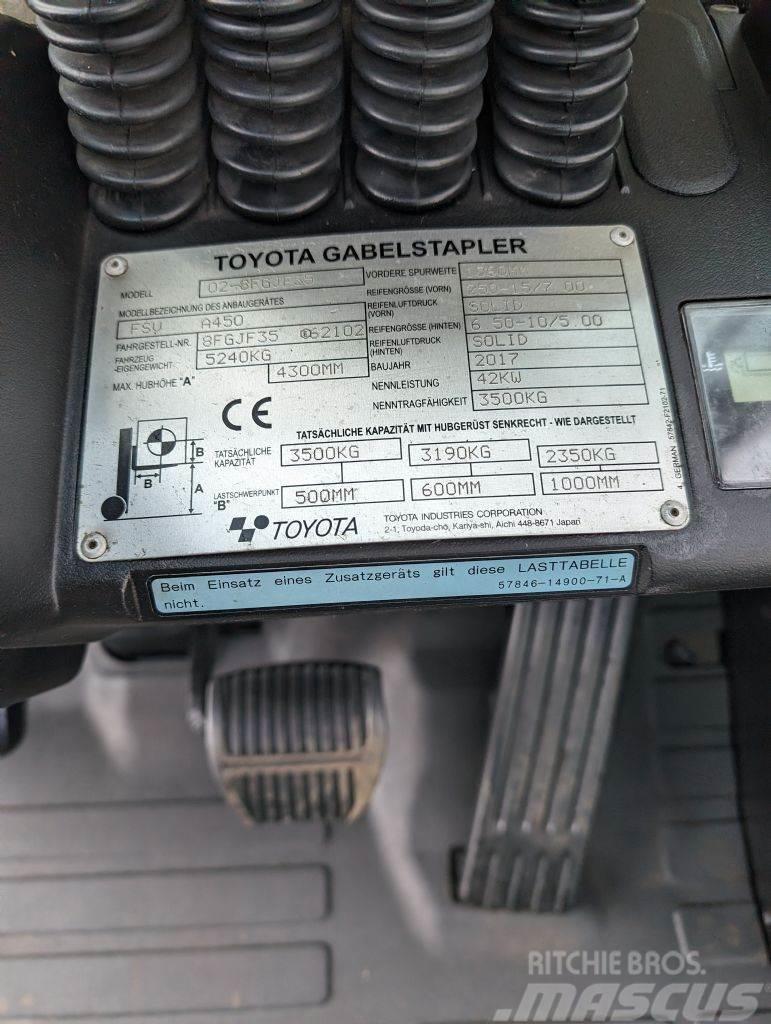 Toyota 8FGJF35 // Triplex // containerfähig LPG gaffeltrucks