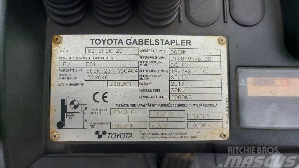 Toyota 8FGKF20 // SS // 1.404 Std. LPG gaffeltrucks