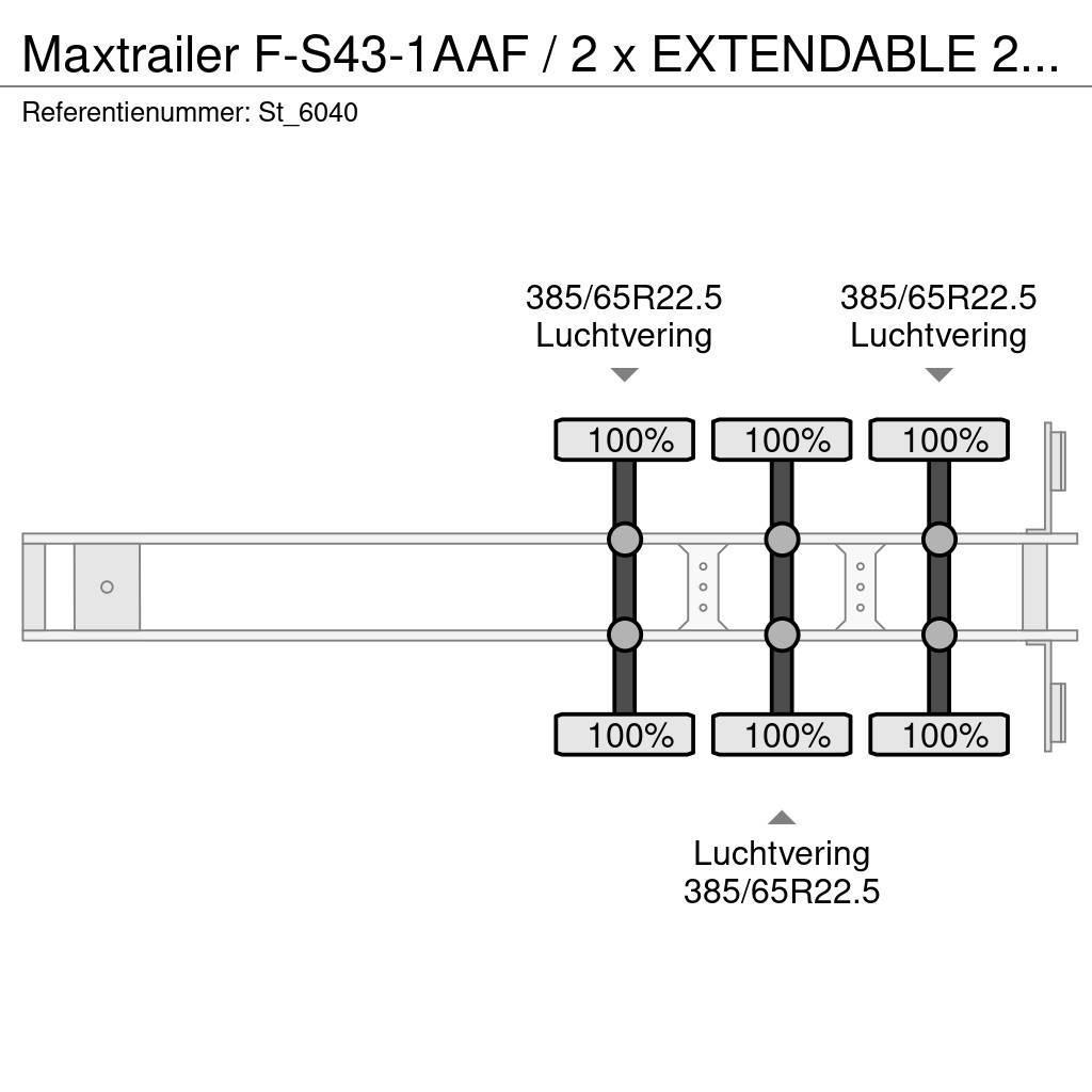 MAX Trailer F-S43-1AAF / 2 x EXTENDABLE 29.3 mtr / TE KOOP - T Andre Semi-trailere